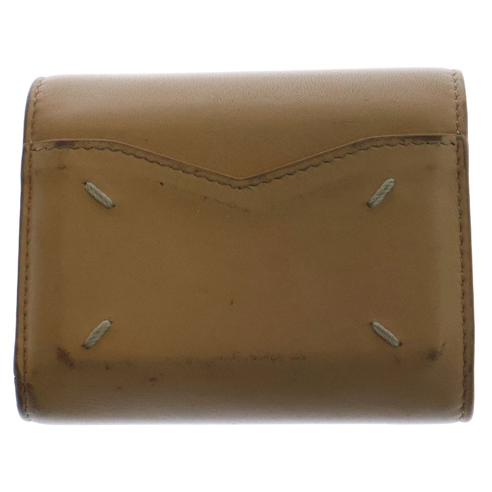 Maison Margiela 11(メゾンマルジェラ11) 22AW コンパクト ウォレット 三つ折り財布 ベージュ レディース S56UI0136 P4985 T2057