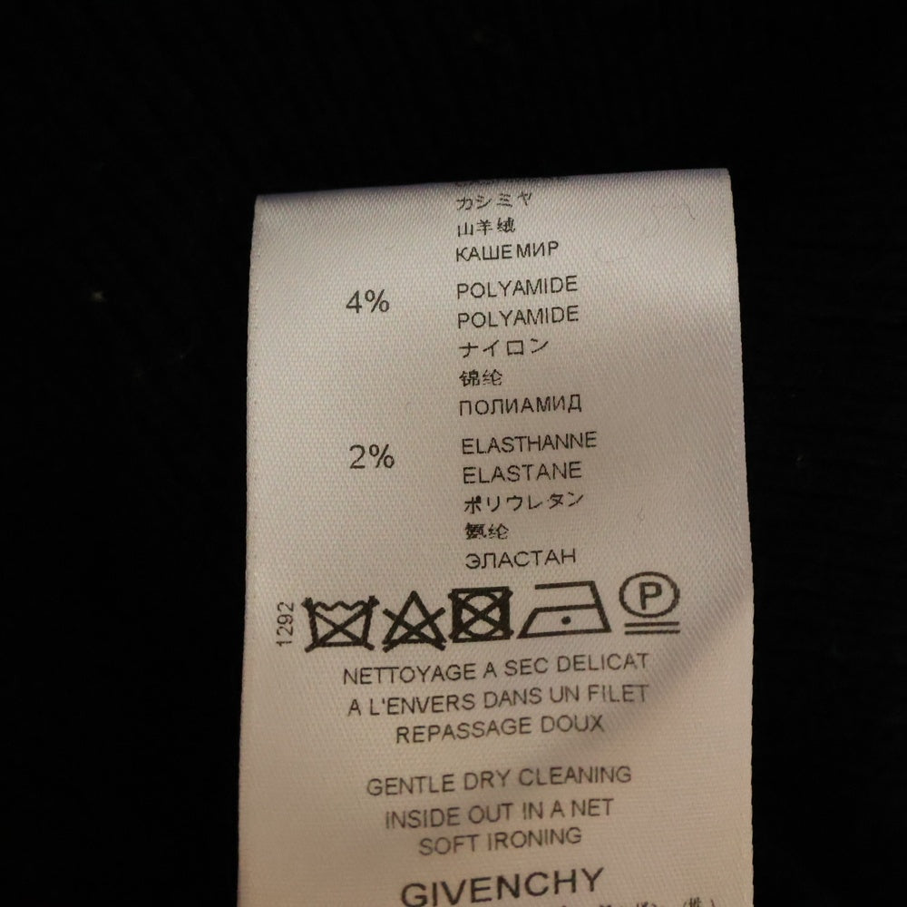GIVENCHY(ジバンシィ) バイカラー 4Gロゴジャガード カシミヤ クルーネックニット セーター ベージュ/ブラック BW908N4Z68