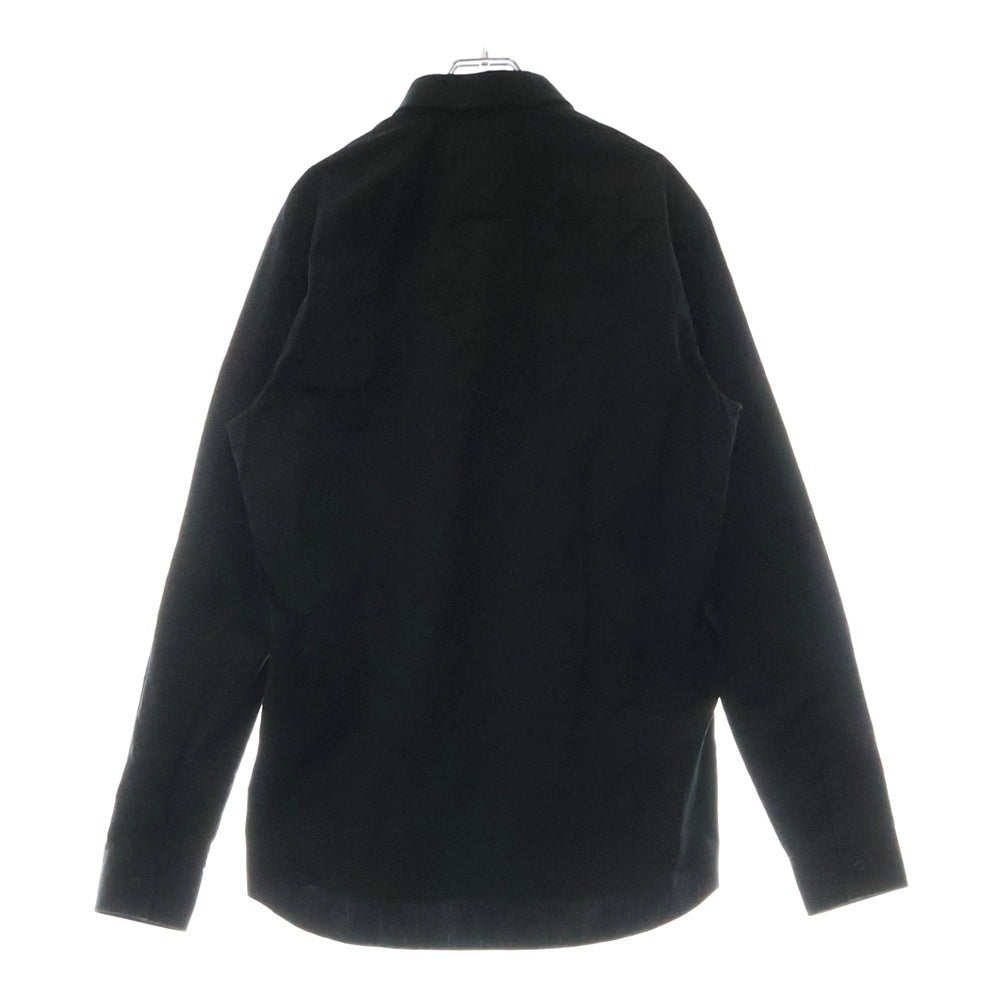 GIVENCHY(ジバンシィ) Signature Logo Poplin Shirt シグネチャーロゴエンプロイダリー ポプリン レギュラーカラー 長袖シャツ ブラック BM608R100J