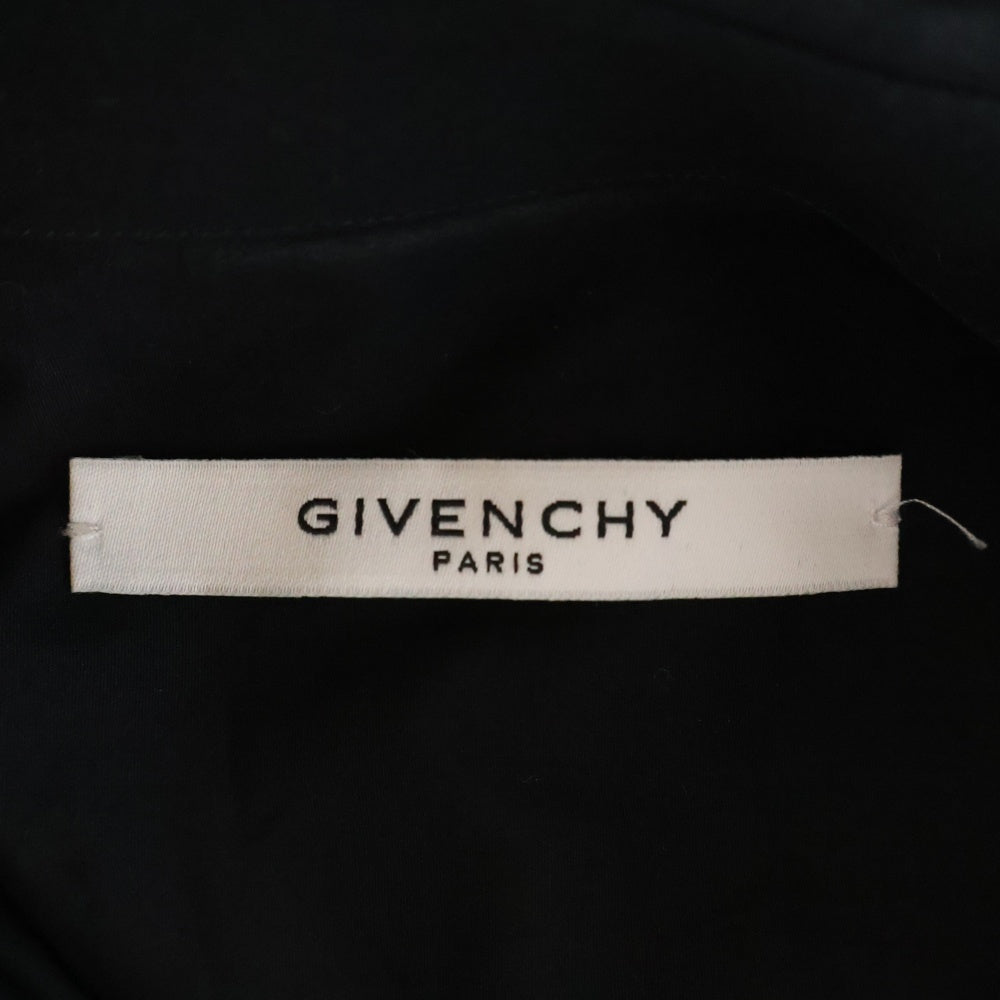GIVENCHY(ジバンシィ) Signature Logo Poplin Shirt シグネチャーロゴエンプロイダリー ポプリン レギュラーカラー 長袖シャツ ブラック BM608R100J