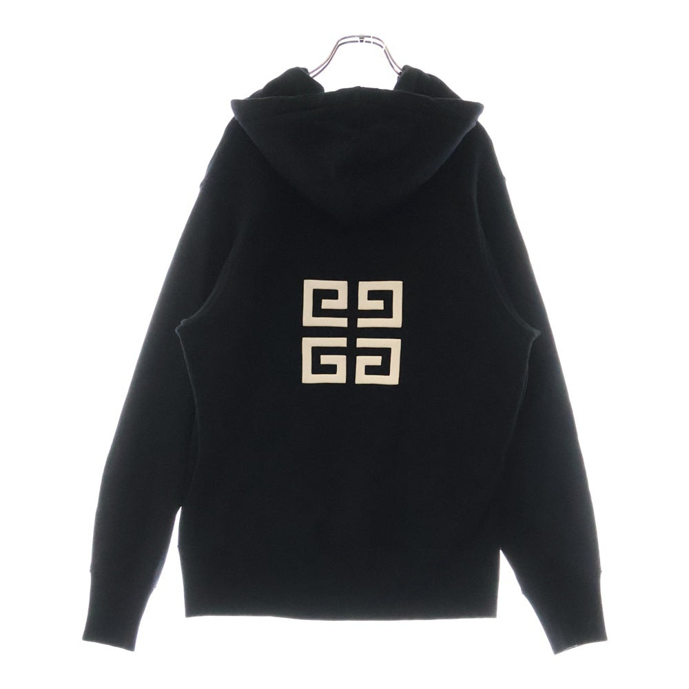 GIVENCHY(ジバンシィ) 22SS Classic Fit Branding Embroidery Hoodie クラシックフィット 4Gロゴエンブロイダリー スウェット プルオーバーパーカー ブラック BMJ0CQ3Y6V