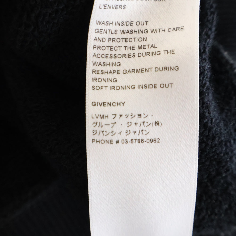 GIVENCHY(ジバンシィ) 22SS Classic Fit Branding Embroidery Hoodie クラシックフィット 4Gロゴエンブロイダリー スウェット プルオーバーパーカー ブラック BMJ0CQ3Y6V