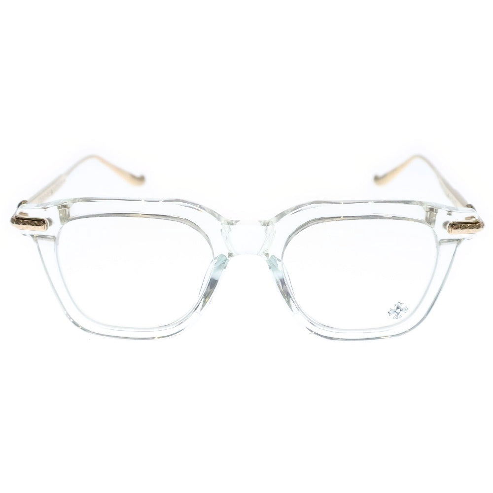 CHROME HEARTS(クロムハーツ) CUMPTION クリアフレーム ウェリントン サングラス メガネ 眼鏡 ゴールド
