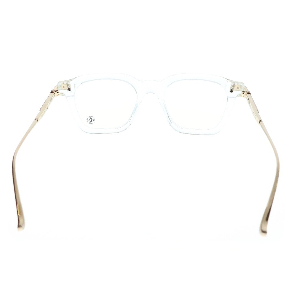 CHROME HEARTS(クロムハーツ) CUMPTION クリアフレーム ウェリントン サングラス メガネ 眼鏡 ゴールド