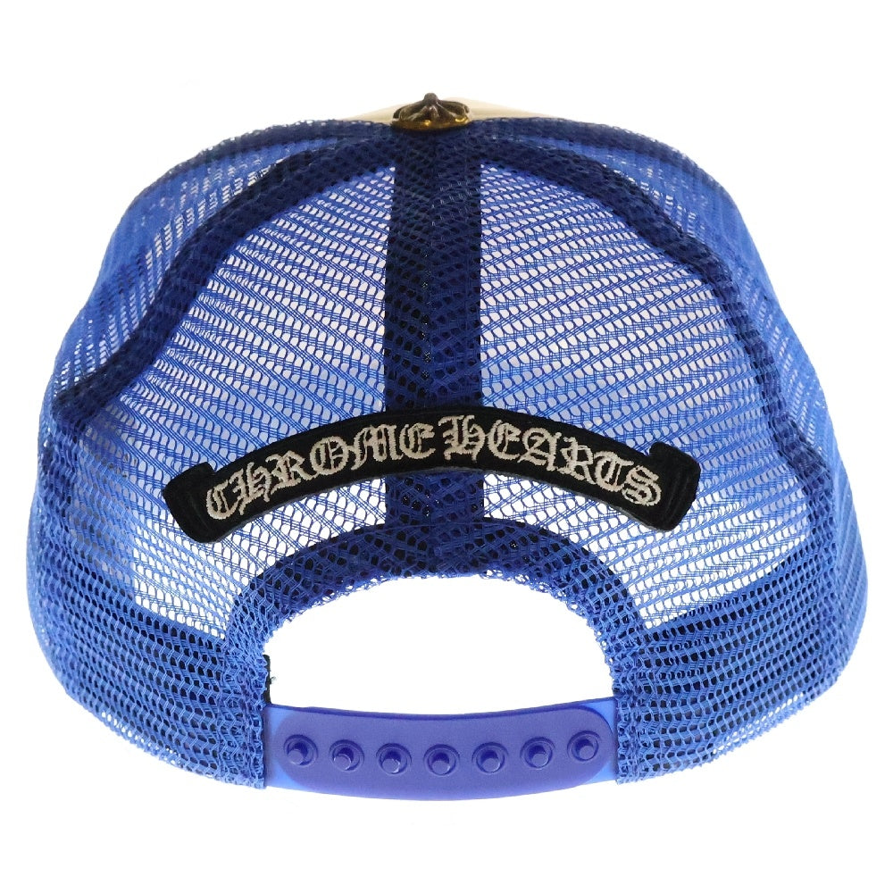 CHROME HEARTS(クロムハーツ) Vertical Logo Trucker Cap ヴァーティカルロゴ メッシュキャップ ブルー/ホワイト