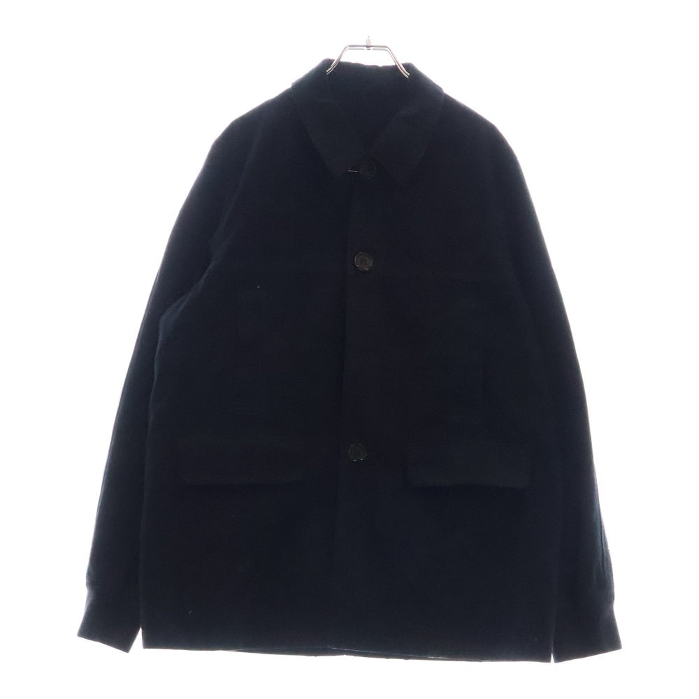 UNDERCOVER(アンダーカバー) 24AW ブロークンツイルダメージカーコート バックフェードプリントジャケット ブラック UP2D4202