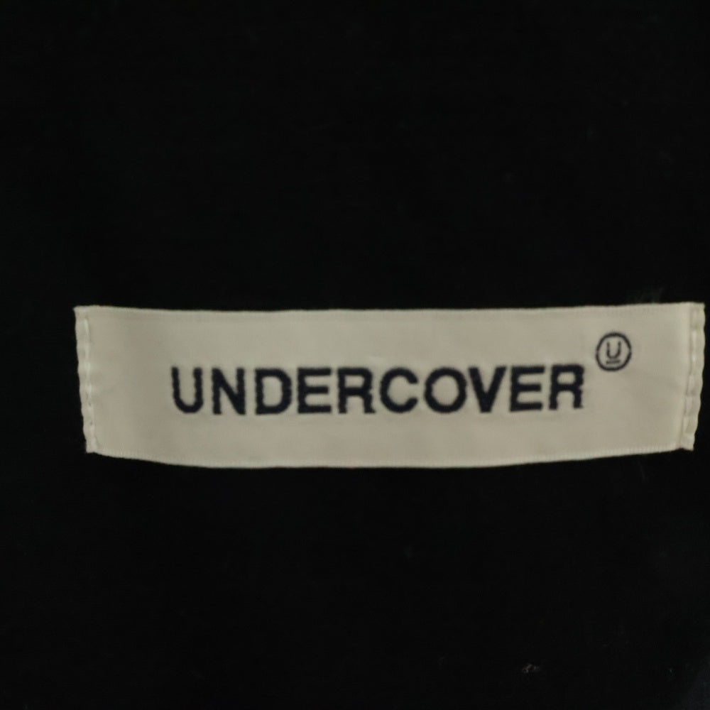 UNDERCOVER(アンダーカバー) 24AW ブロークンツイルダメージカーコート バックフェードプリントジャケット ブラック UP2D4202