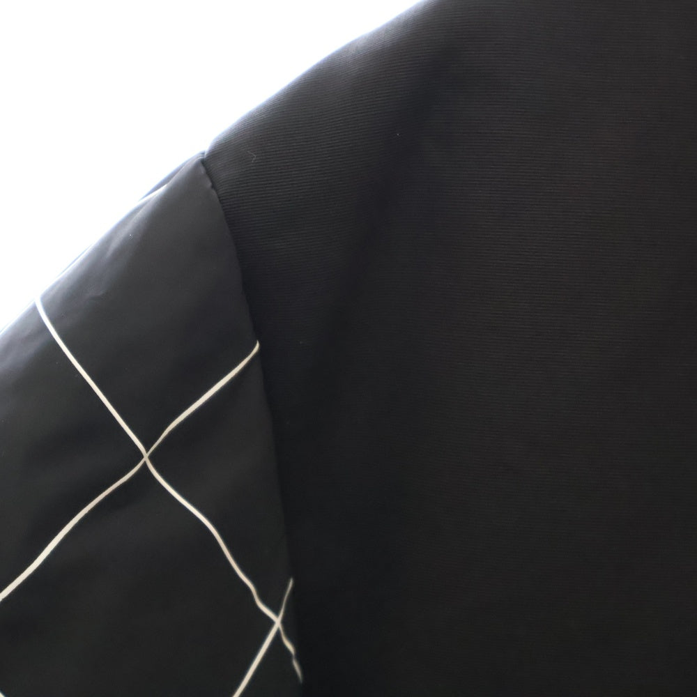 UNDERCOVER(アンダーカバー) 24AW ウィンドウペンチェック総柄 スタンドカラー スナップボタン ダウンジャケット ブルゾン ブラック UP2D4207