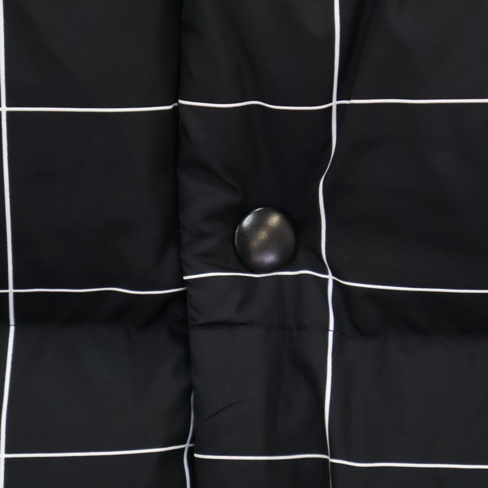 UNDERCOVER(アンダーカバー) 24AW ウィンドウペンチェック総柄 スタンドカラー スナップボタン ダウンジャケット ブルゾン ブラック UP2D4207