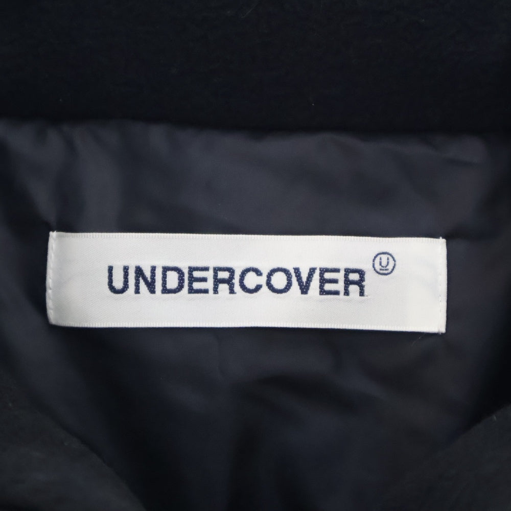 UNDERCOVER(アンダーカバー) 24AW ウィンドウペンチェック総柄 スタンドカラー スナップボタン ダウンジャケット ブルゾン ブラック UP2D4207