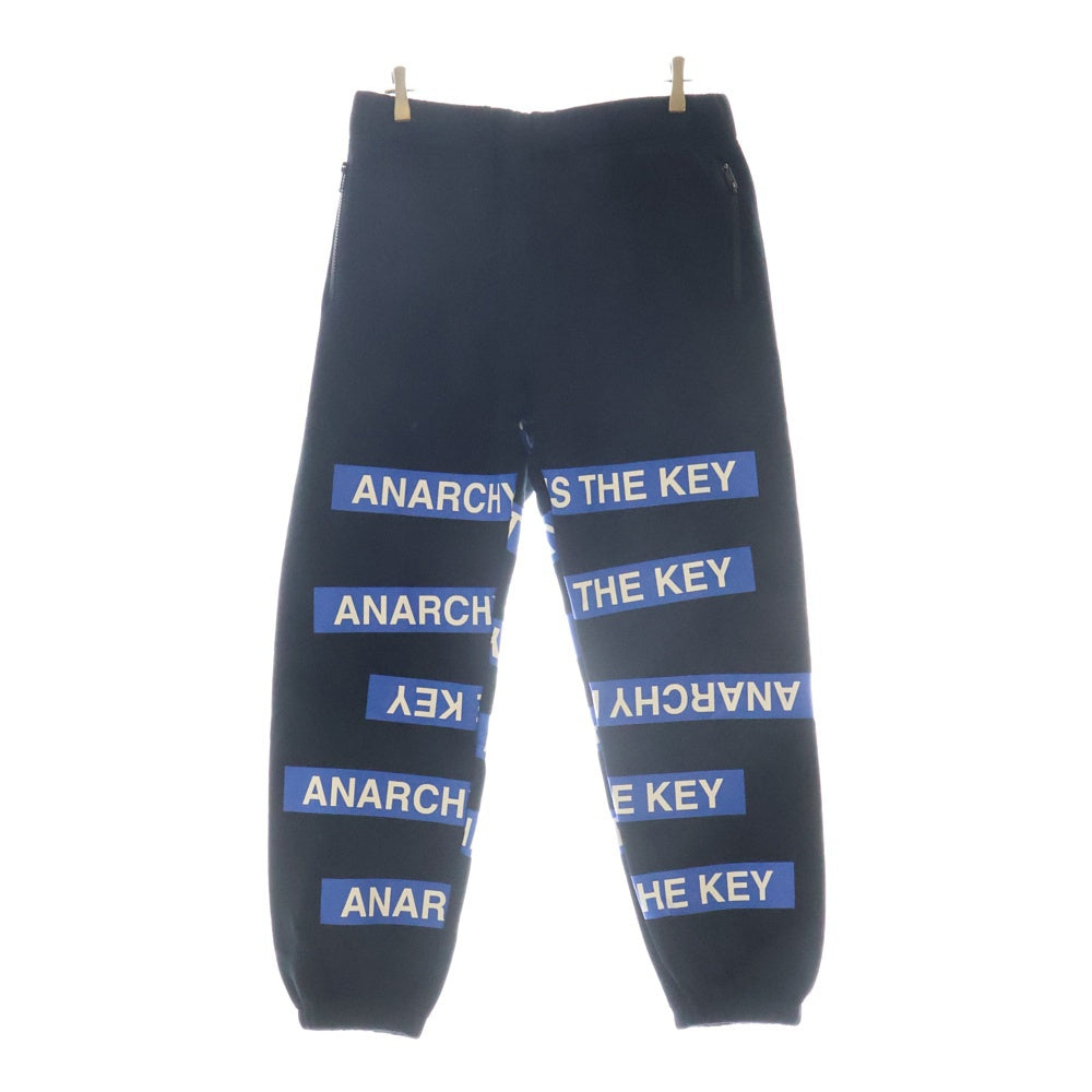 UNDERCOVER(アンダーカバー) 24AW 片ジップポケット フロントラバープリント スウェットパンツ ブラック UC2D4504-3