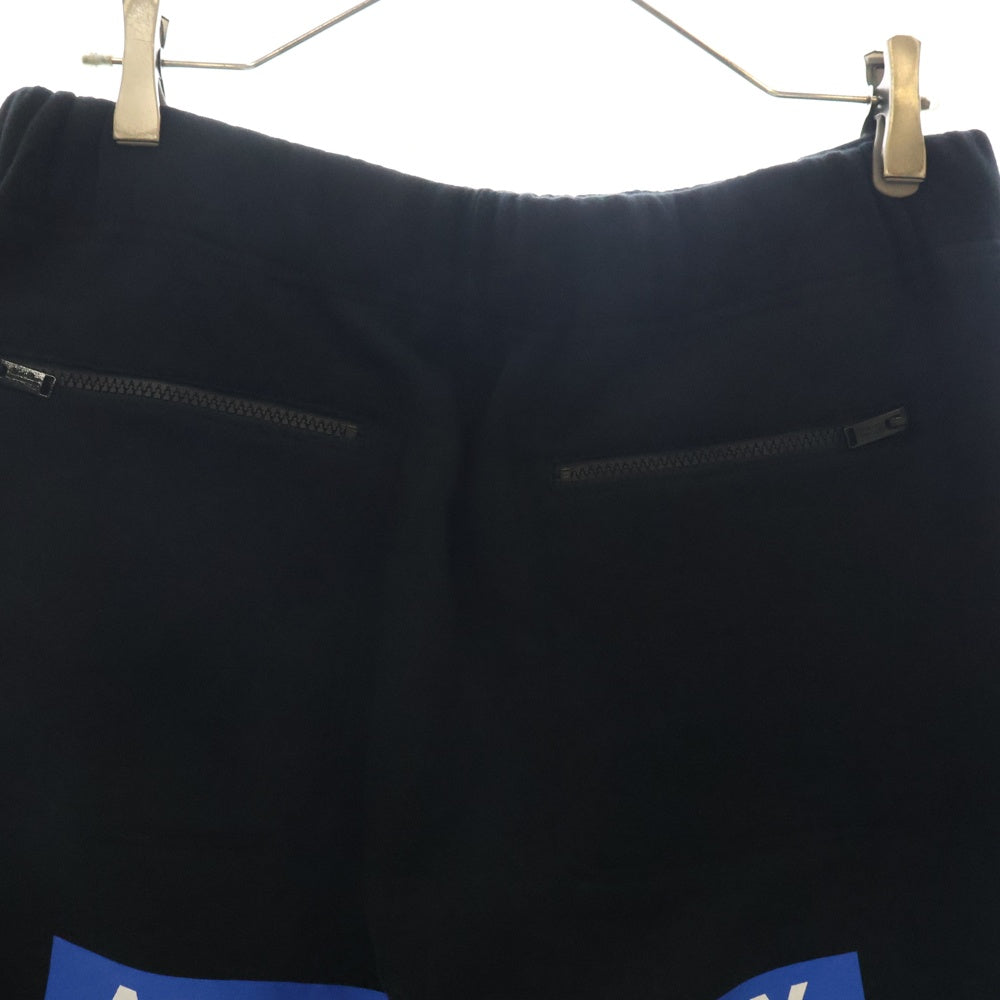 UNDERCOVER(アンダーカバー) 24AW 片ジップポケット フロントラバープリント スウェットパンツ ブラック UC2D4504-3