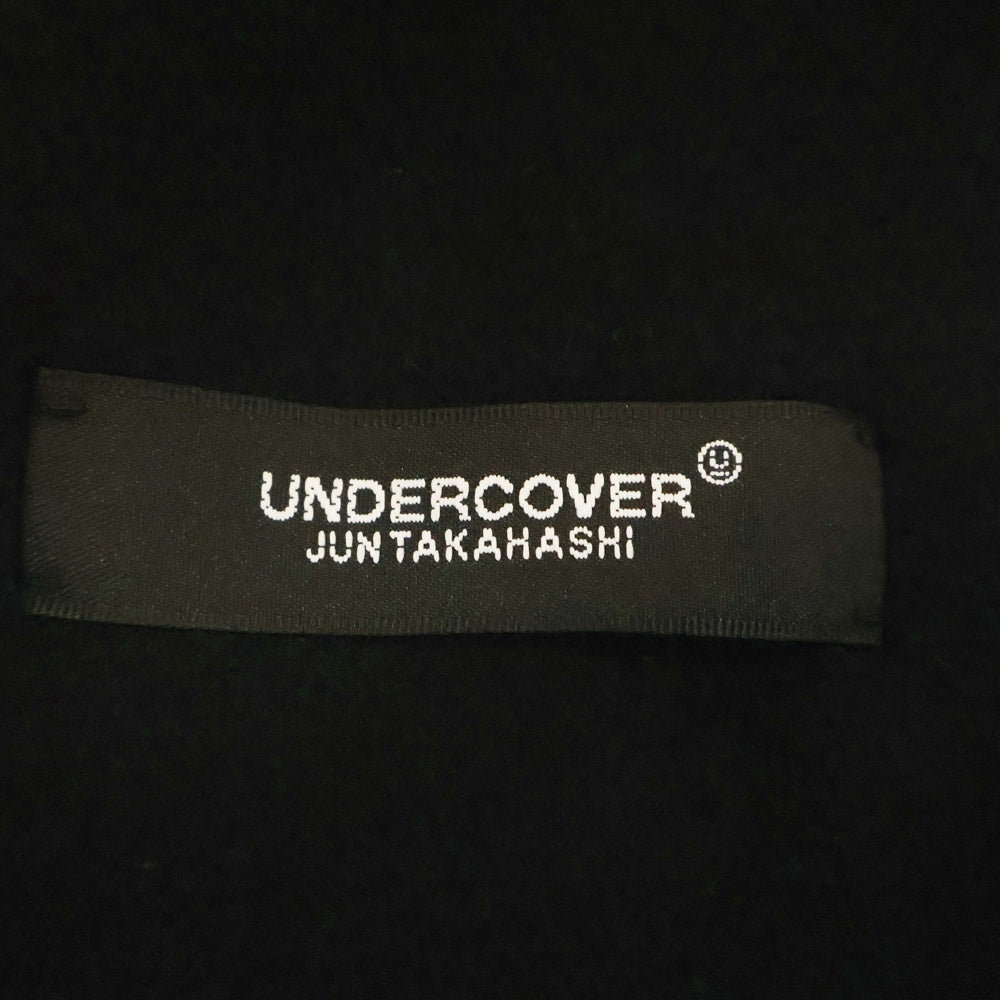 UNDERCOVER(アンダーカバー) 24AW 片ジップポケット フロントラバープリント スウェットパンツ ブラック UC2D4504-3