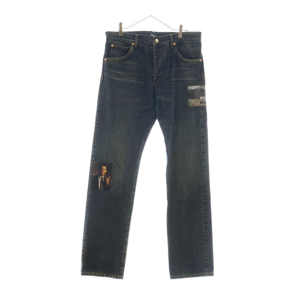 UNDERCOVER(アンダーカバー) 24AW TWIN PEAKS ツインピークス フォトプリント加工 デニムパンツ インディゴ UC2D9501-1