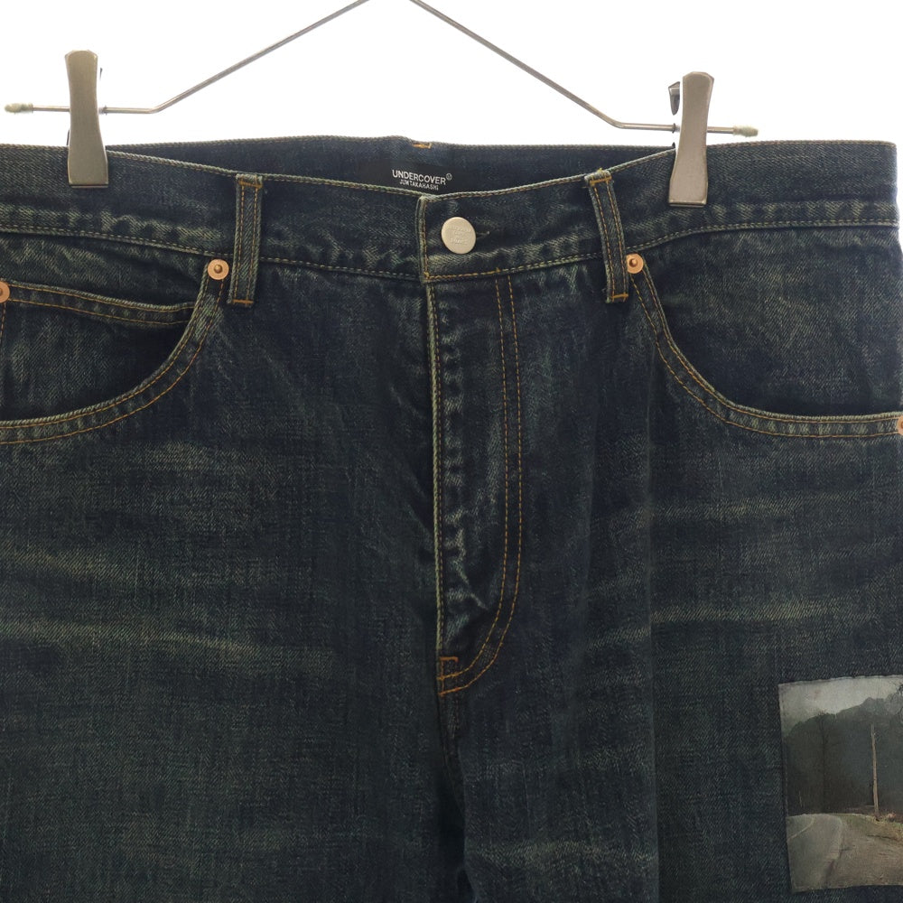 UNDERCOVER(アンダーカバー) 24AW TWIN PEAKS ツインピークス フォトプリント加工 デニムパンツ インディゴ UC2D9501-1