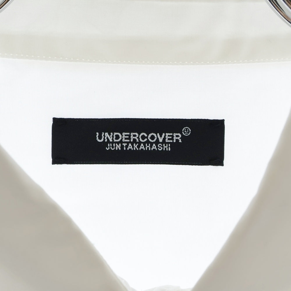 UNDERCOVER(アンダーカバー) 24AW TWIN PEAKS TYPEWRITER SHIRTS ツインピークス フロントタイプライタープリント 長袖ボタンダウンシャツ ホワイト UC2D4401-2