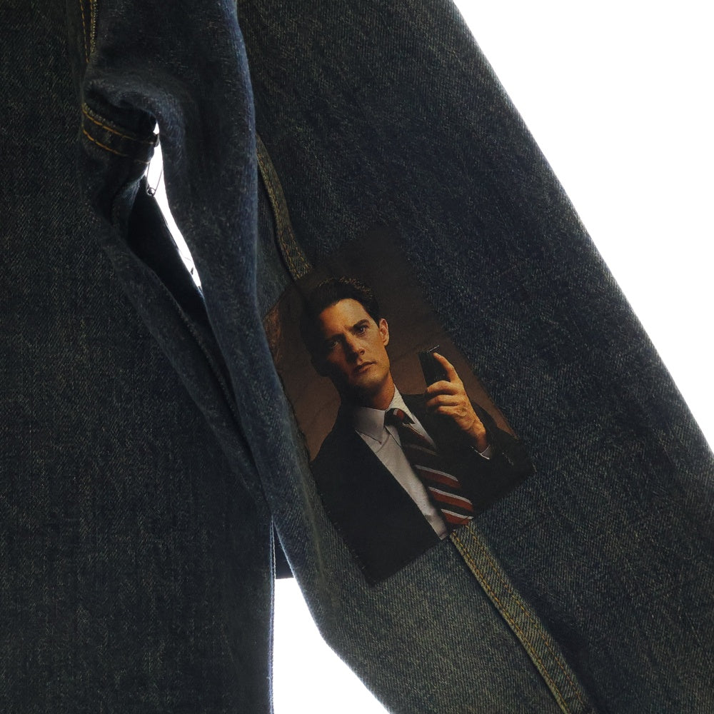 UNDERCOVER(アンダーカバー) 24AW TWIN PEAKS ツインピークス アームジャガードフォトパッチ デニムジャケット インディゴ UC2D9201-1