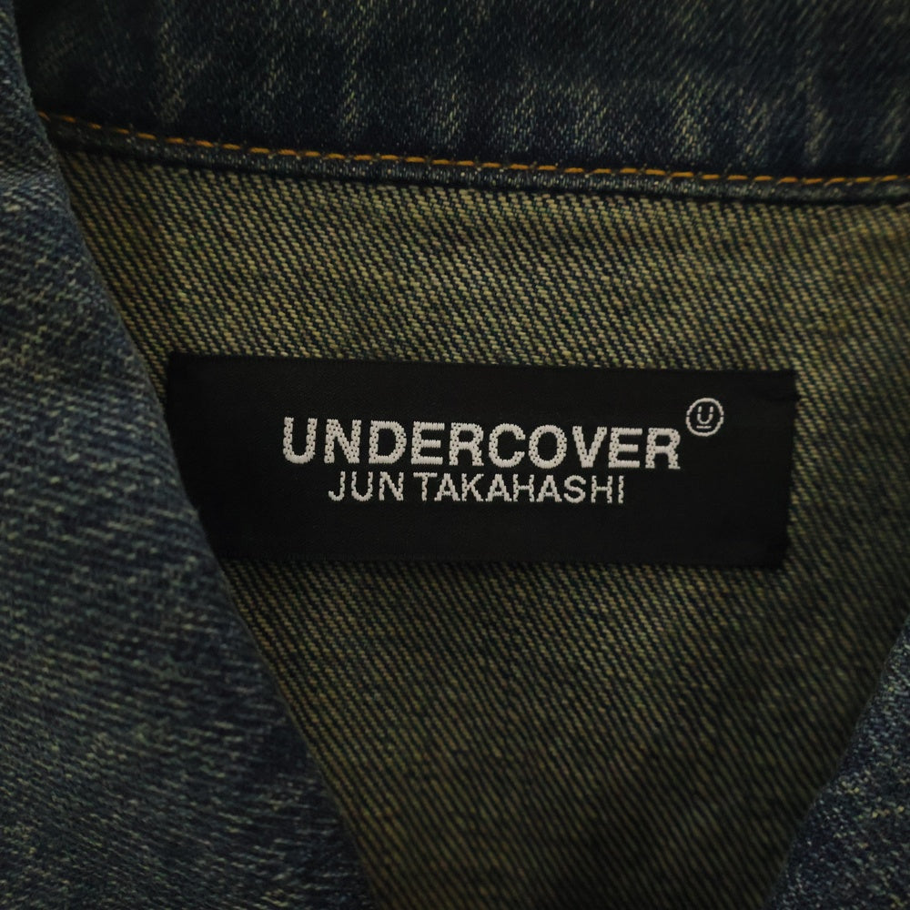 UNDERCOVER(アンダーカバー) 24AW TWIN PEAKS ツインピークス アームジャガードフォトパッチ デニムジャケット インディゴ UC2D9201-1