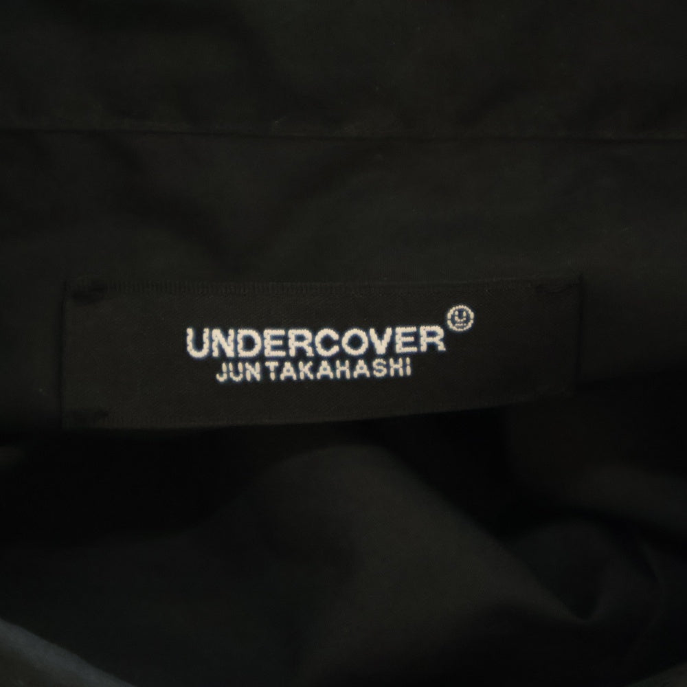 UNDERCOVER(アンダーカバー) 24AW TWIN PEAKS TYPEWRITER SHIRTS ツインピークス フロントタイプライタープリント 長袖ボタンダウンシャツ ブラック UC2D4401-2