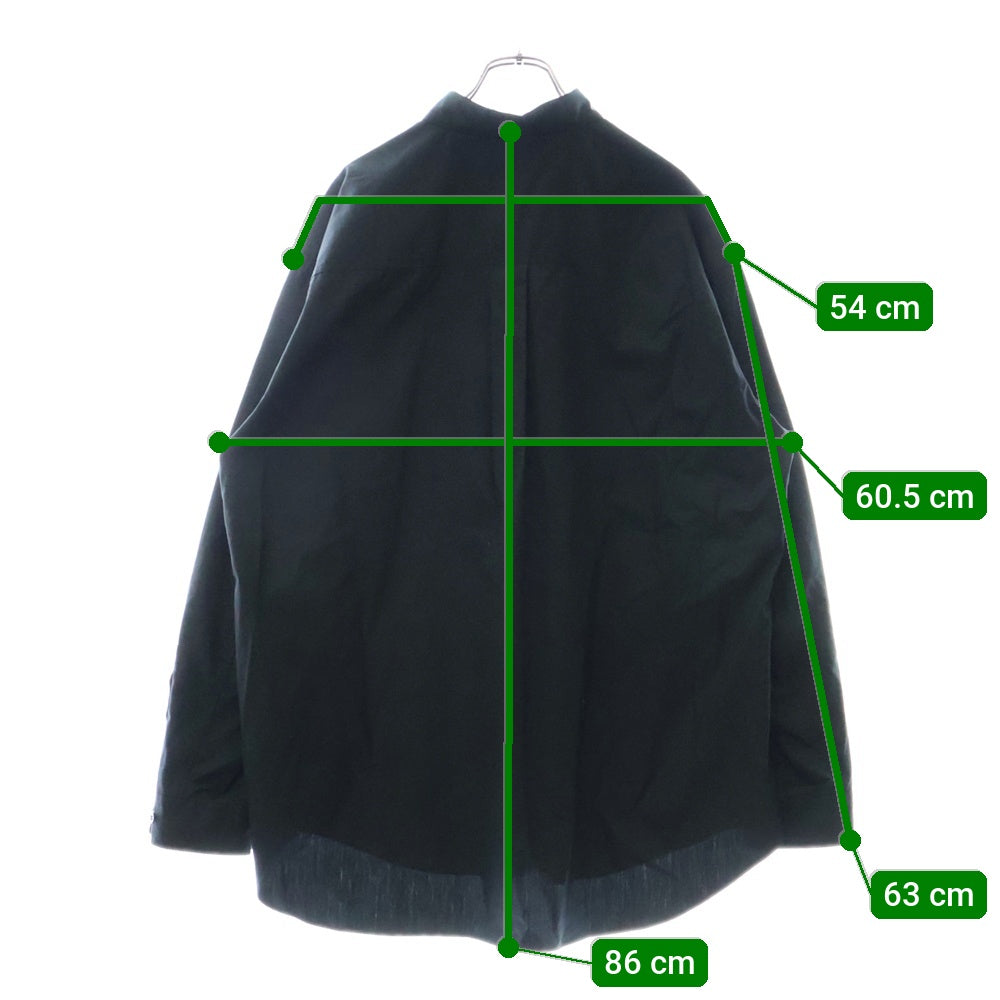 UNDERCOVER(アンダーカバー) 24AW TWIN PEAKS TYPEWRITER SHIRTS ツインピークス フロントタイプライタープリント 長袖ボタンダウンシャツ ブラック UC2D4401-2