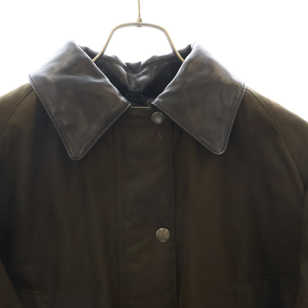 miumiu(ミュウミュウ) WAXED CANVAS BLOUSON JACKET ワックス加工 キャンバス ブルゾン ジャケット カーキ ML1104
