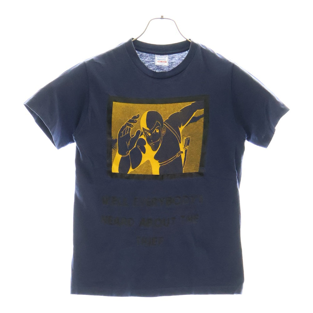 VINTAGE(ヴィンテージ) 90S VINTAGE BOOTLEG LUPIN III TEE ヴィンテージ ブート ルパン三世 USA製 フロントプリントTシャツ 半袖クルーネックカットソー ネイビー