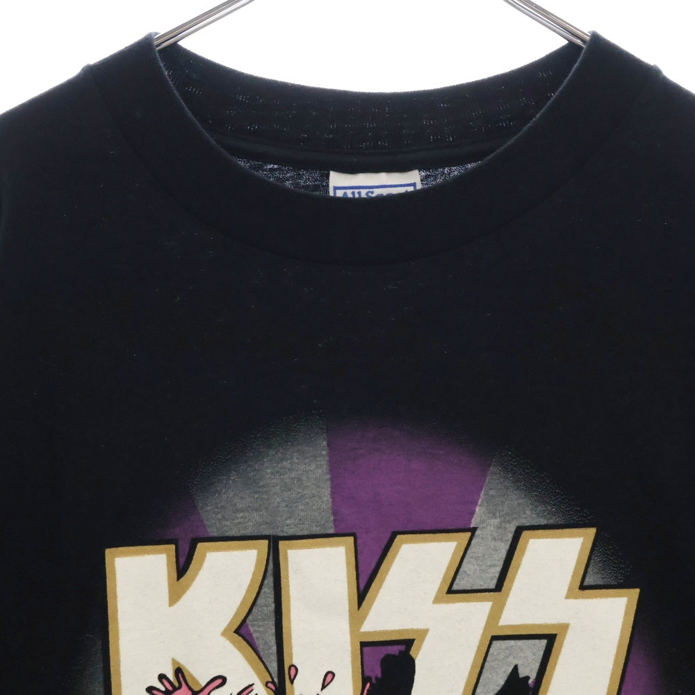 VINTAGE(ヴィンテージ) 90S VINTAGE KISS CALLING DR.LOVE ALL SPORT ヴィンテージ USA製 キス 悪魔のドクター・ラヴ フロントプリント クルーネック 半袖Tシャツ カットソー ブラック