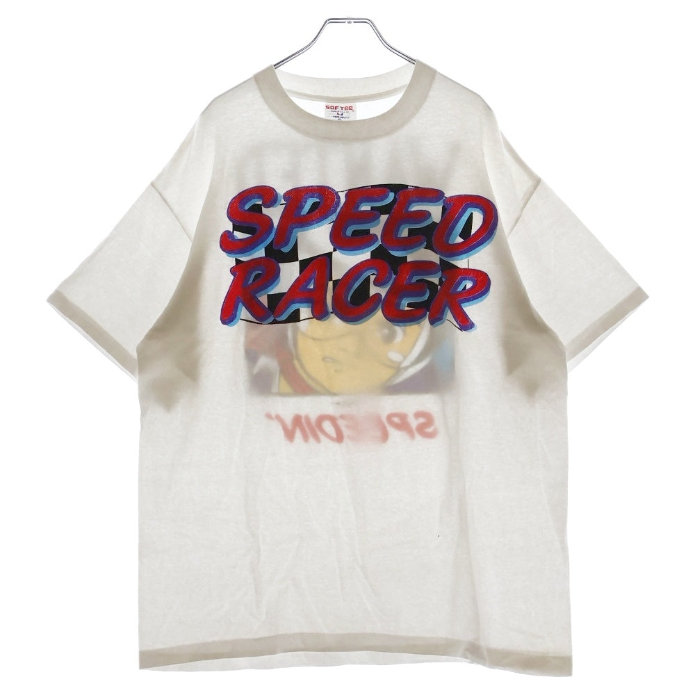 VINTAGE(ヴィンテージ) 90S VINTAGE SPEED RACER SOF TEE ヴィンテージ USA製 マッハGOGOGO 両面プリント クルーネック 半袖Tシャツ カットソー ホワイト