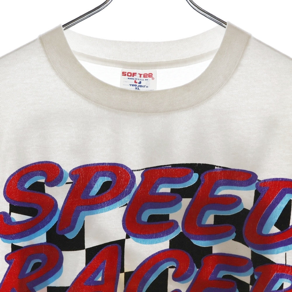 VINTAGE(ヴィンテージ) 90S VINTAGE SPEED RACER SOF TEE ヴィンテージ USA製 マッハGOGOGO 両面プリント クルーネック 半袖Tシャツ カットソー ホワイト