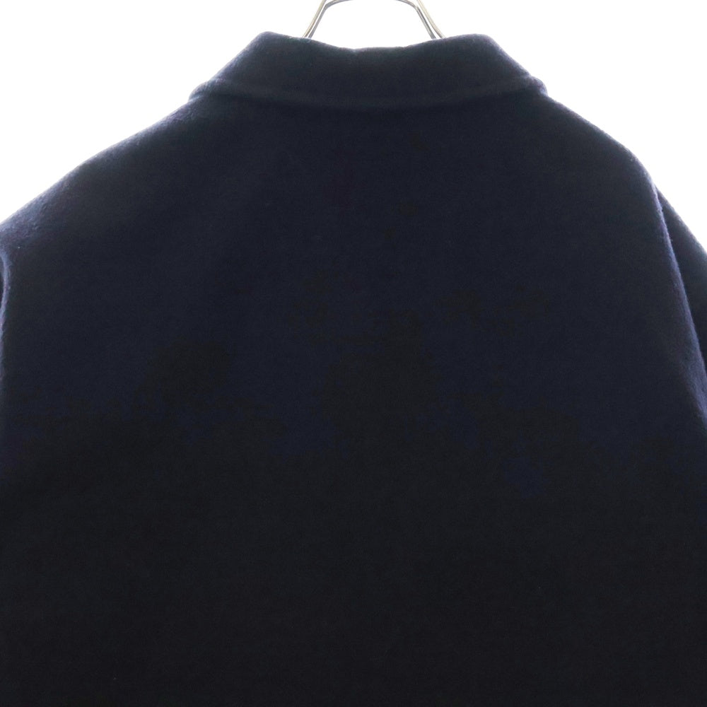 POLO RALPH LAUREN(ポロラルフローレン) 90S VINTAGE ヴィンテージ レザーエルボーパッチ ウール スポーツジャケット ブルゾン ネイビー