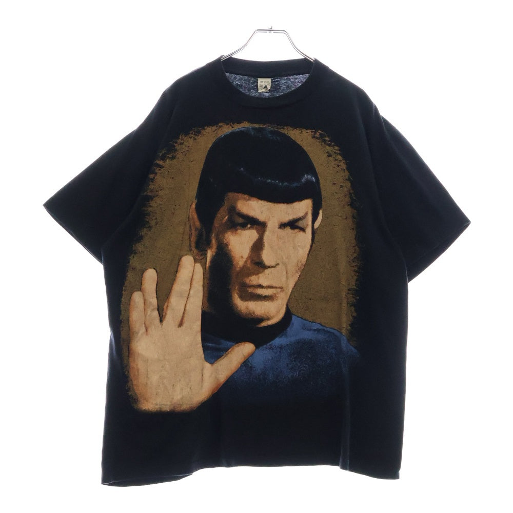 VINTAGE(ヴィンテージ) 90S VINTAGE STAR TREK Mr.Spock ヴィンテージ USA製 スタートレック ミスタースポック ムービープリント クルーネック 半袖Tシャツ カットソー ブラック