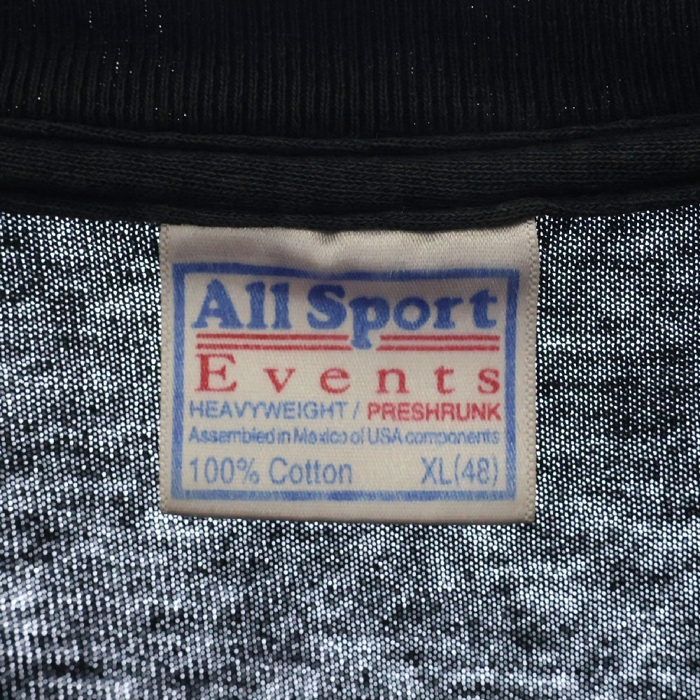 VINTAGE(ヴィンテージ) 90S VINTAGE AC/DC STIFF UPPER LIP ALL SPORT ヴィンテージ スティッフアッパーリップ 両面プリント クルーネック 半袖Tシャツ カットソー ブラック