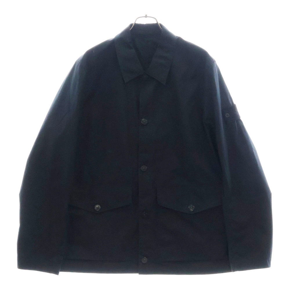 STONE ISLAND(ストーンアイランド) GHOST PIECE ゴースト ピース コットンベンタイル ロゴワッペン フラップポケット ブルゾン ジャケット ブラック 7815437F1