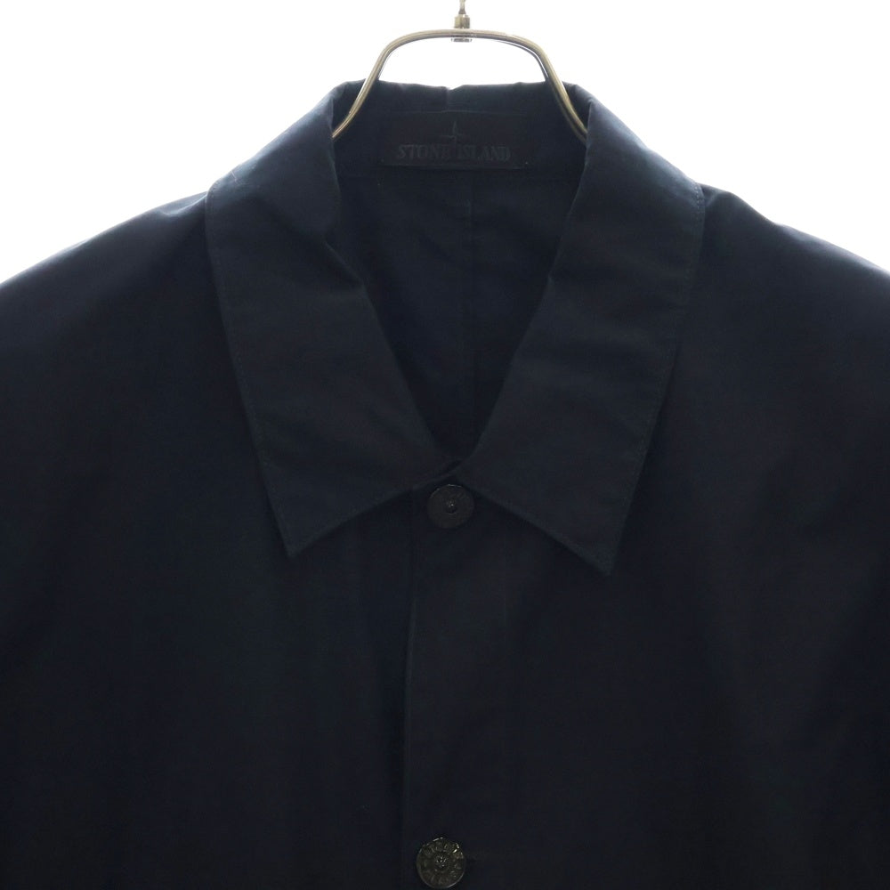 STONE ISLAND(ストーンアイランド) GHOST PIECE ゴースト ピース コットンベンタイル ロゴワッペン フラップポケット ブルゾン ジャケット ブラック 7815437F1