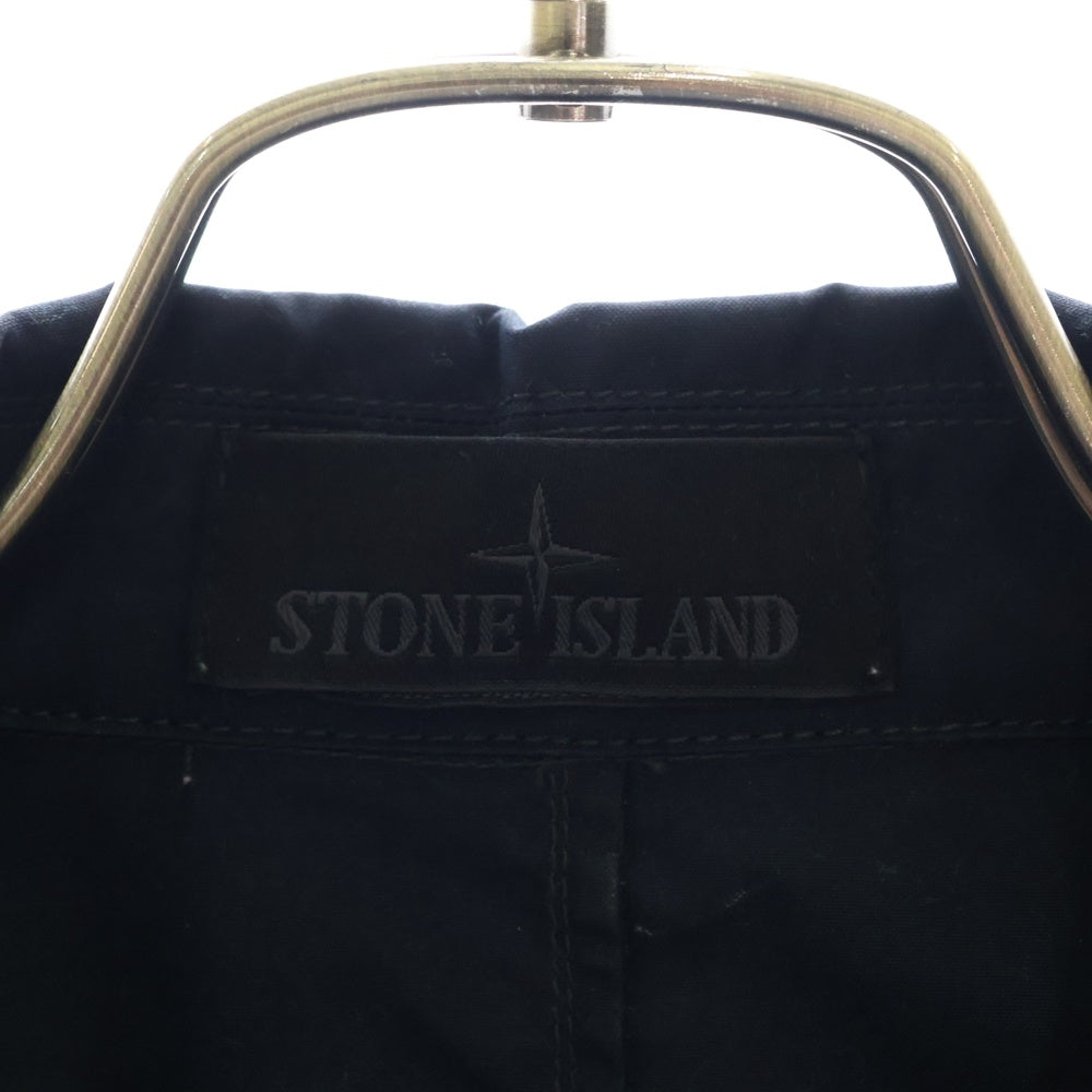 STONE ISLAND(ストーンアイランド) GHOST PIECE ゴースト ピース コットンベンタイル ロゴワッペン フラップポケット ブルゾン ジャケット ブラック 7815437F1