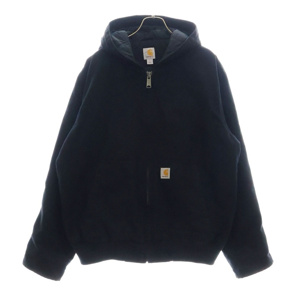 CARHARTT(カーハート) WASHED DUCK INSULATED ACTIVE JACKET ウォッシュドダックインシュレイティッド ロゴパッチ キルティング アクティブジャケット ブラック 104050BLK