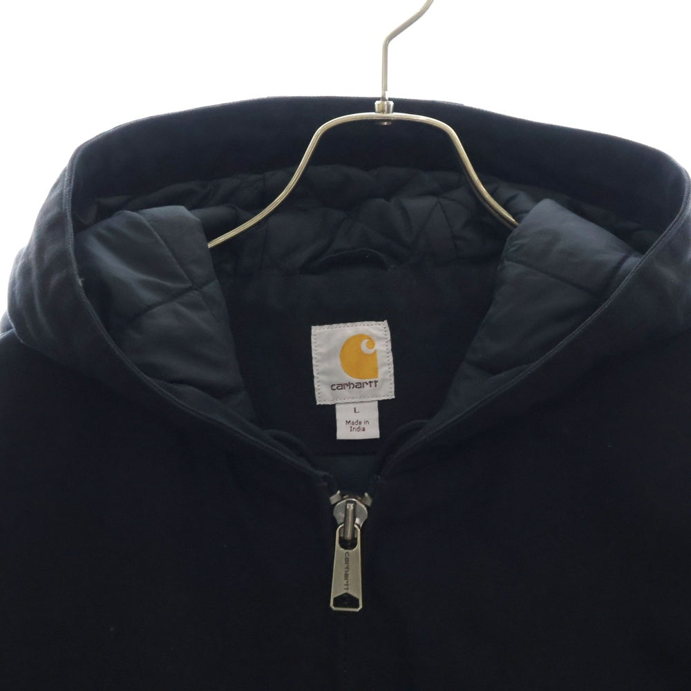 CARHARTT(カーハート) WASHED DUCK INSULATED ACTIVE JACKET ウォッシュドダックインシュレイティッド ロゴパッチ キルティング アクティブジャケット ブラック 104050BLK