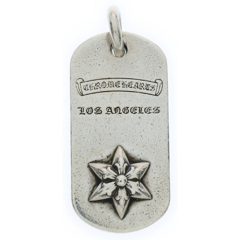 CHROME HEARTS(クロムハーツ) RAISED STAR DOG TAG レイズドスター ドッグタグ ロサンゼルス限定 ペンダントトップ シルバー