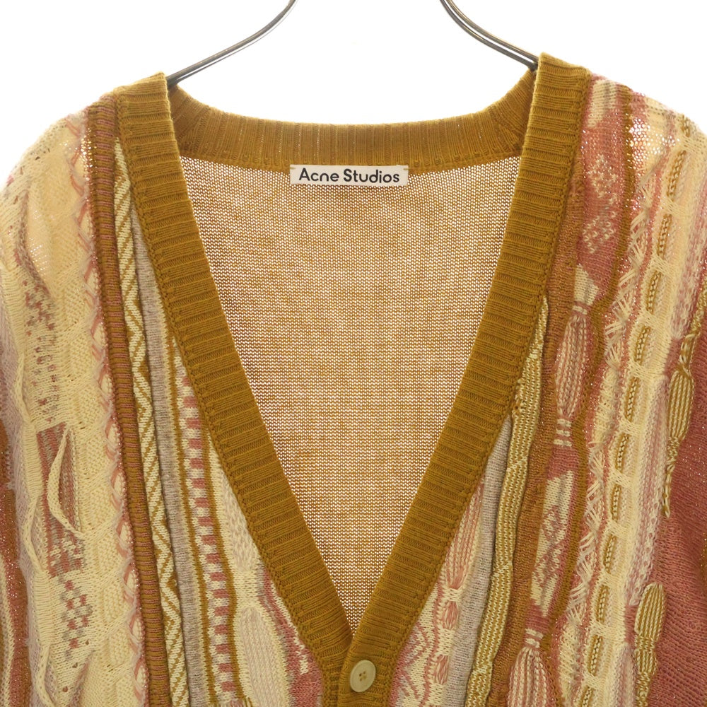 Acne Studios(アクネ ストゥディオズ) 22SS オーバーサイズド ノースリーブ ニット カーディガン マルチカラー レディース FN-MN-KNIT000313