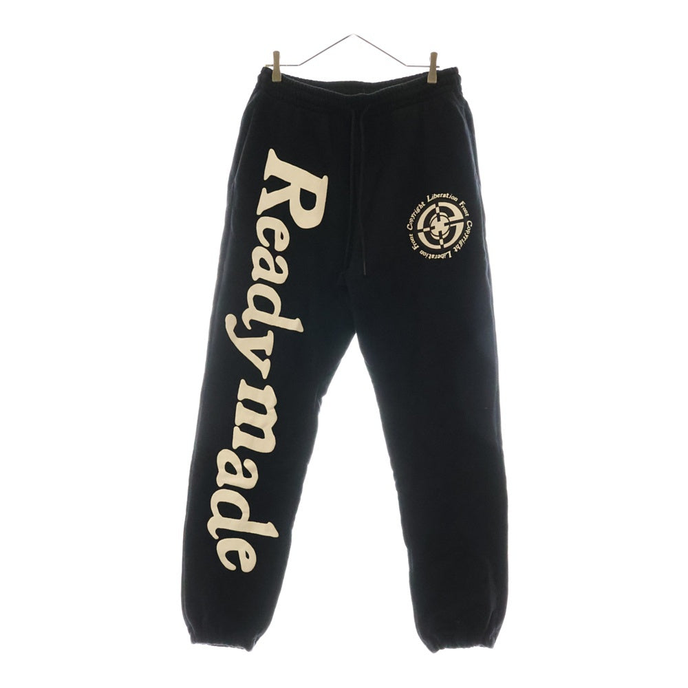 READY MADE(レディメイド) RM SWEAT PANT ロゴプリント ドローストリング スウェットパンツ ブラック RE-CO-BK-00-00-212