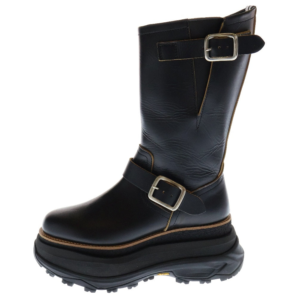 Sacai(サカイ) Engineer Boots ビブラムソール レザーエンジニアロングブーツ ブラック レディース 24-07475