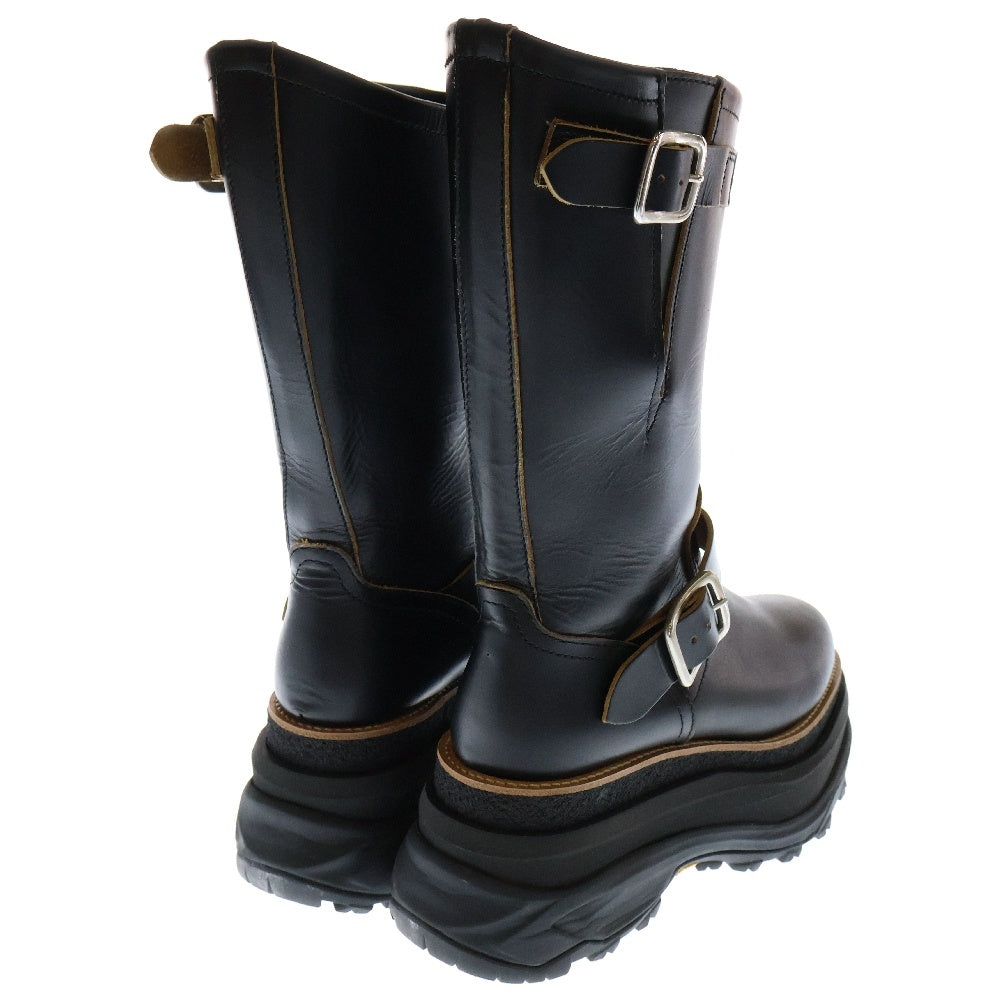 Sacai(サカイ) Engineer Boots ビブラムソール レザーエンジニアロングブーツ ブラック レディース 24-07475