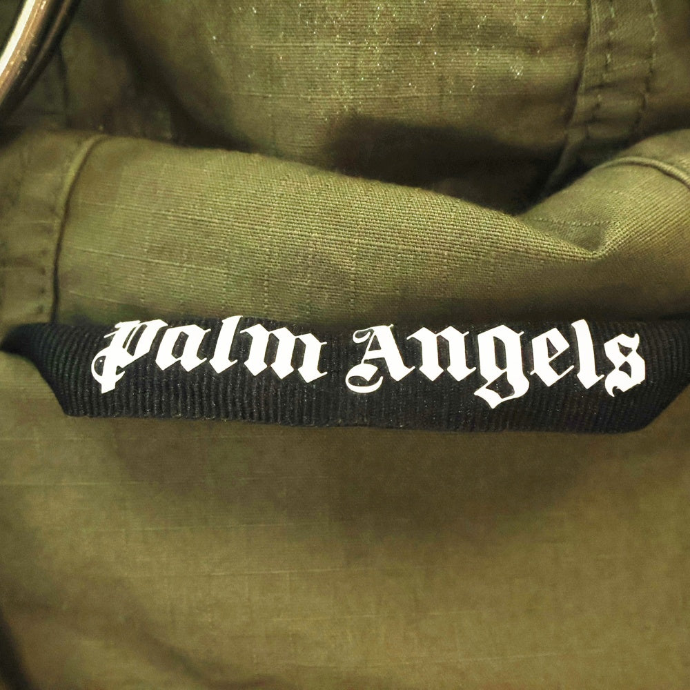 Palm Angels(パームエンジェルス) 21SS Broken Logo ブロークン ロゴ ジャケット マウンテンパーカー カーキ PMEB009R21FAB001