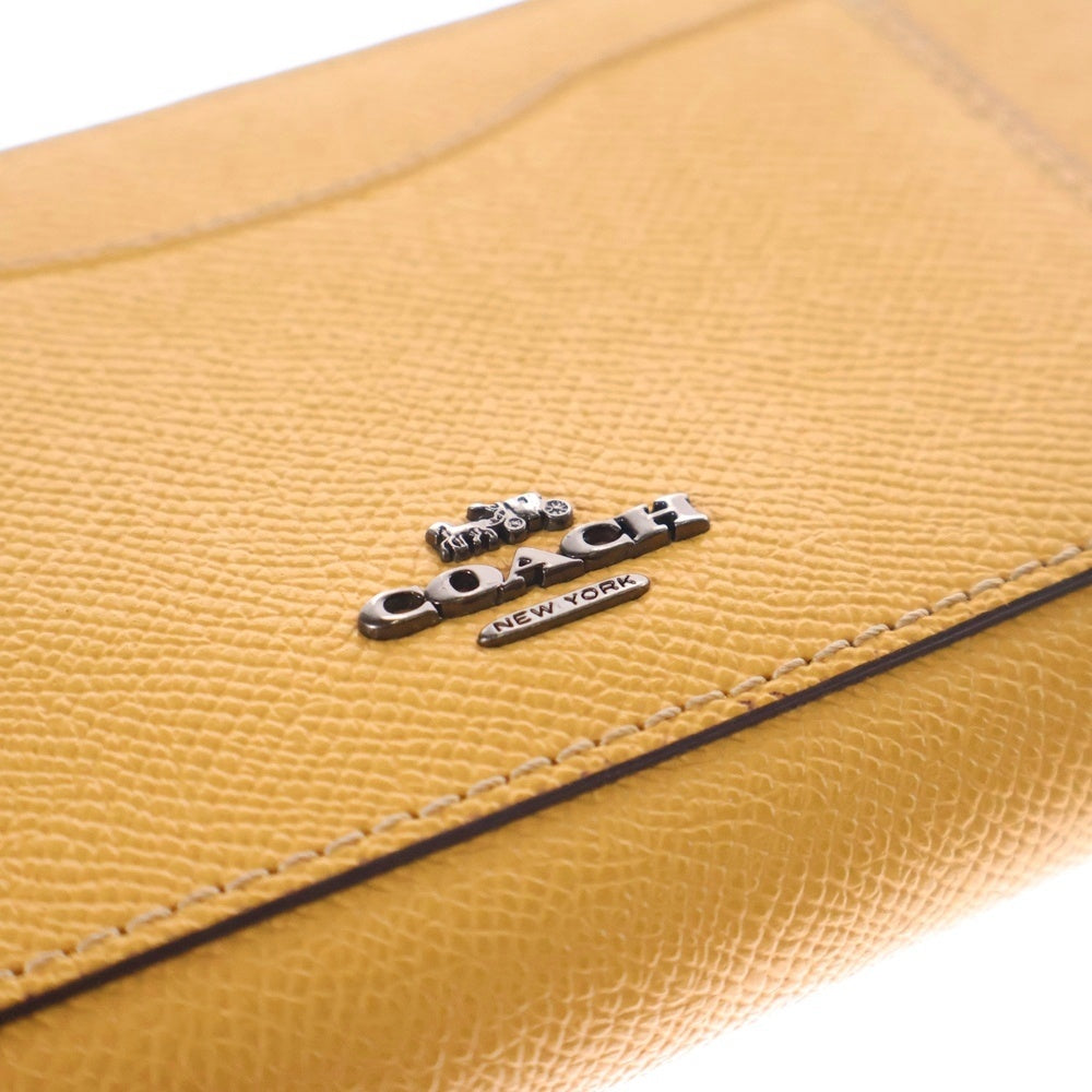 COACH(コーチ) ラウンドジップ レザー ロングウォレット 長財布 イエロー 54007 B2030