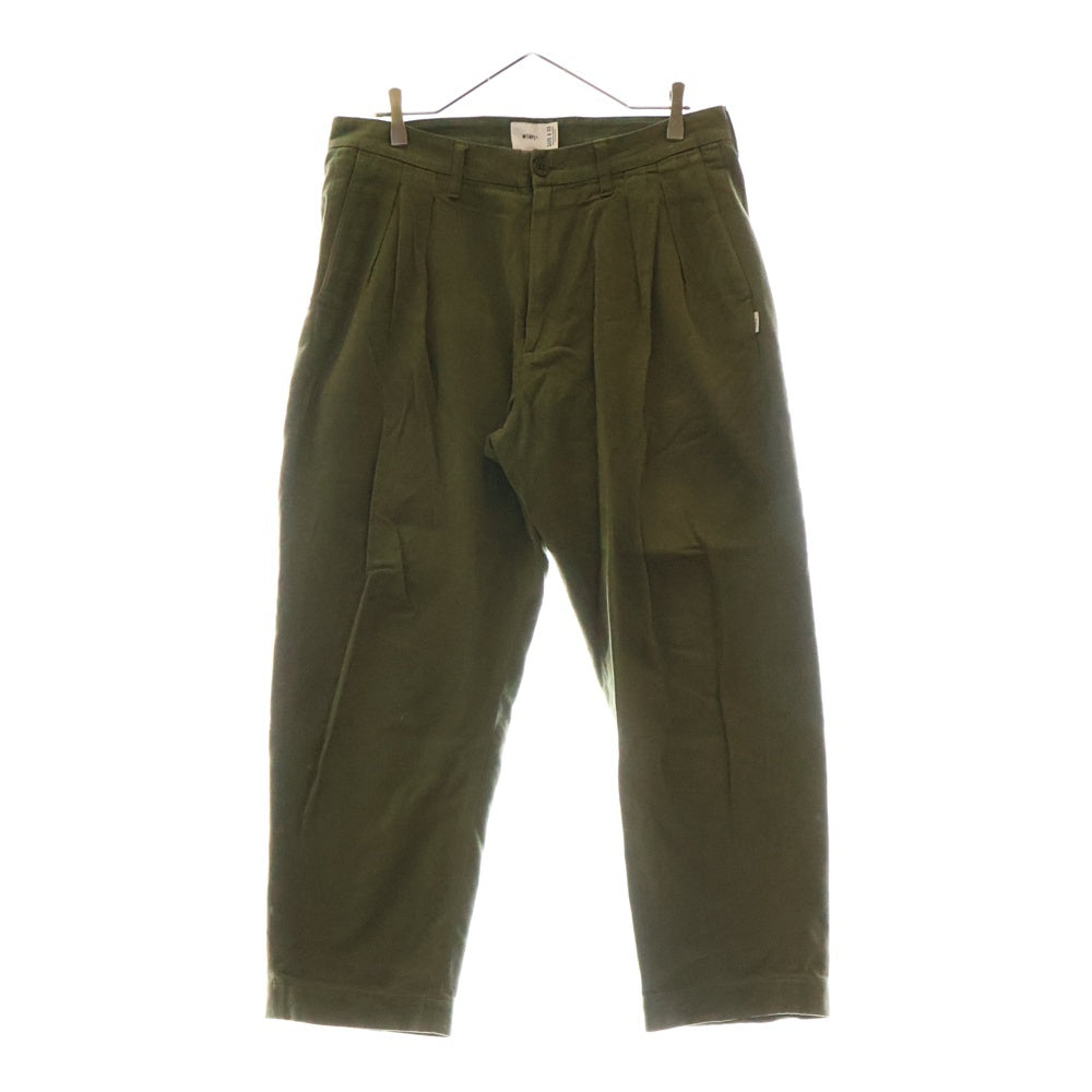 WTAPS(ダブルタップス) 20AW TUCK TROUSERS COTTON FLANNEL PANTS タックトラウザーズ コットンフランネルパンツ カーキ202WVDT-PTM03