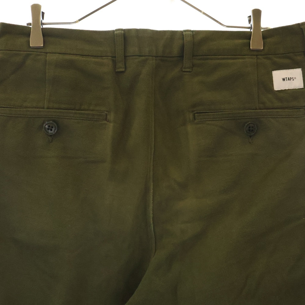 WTAPS(ダブルタップス) 20AW TUCK TROUSERS COTTON FLANNEL PANTS タックトラウザーズ コットンフランネルパンツ カーキ202WVDT-PTM03