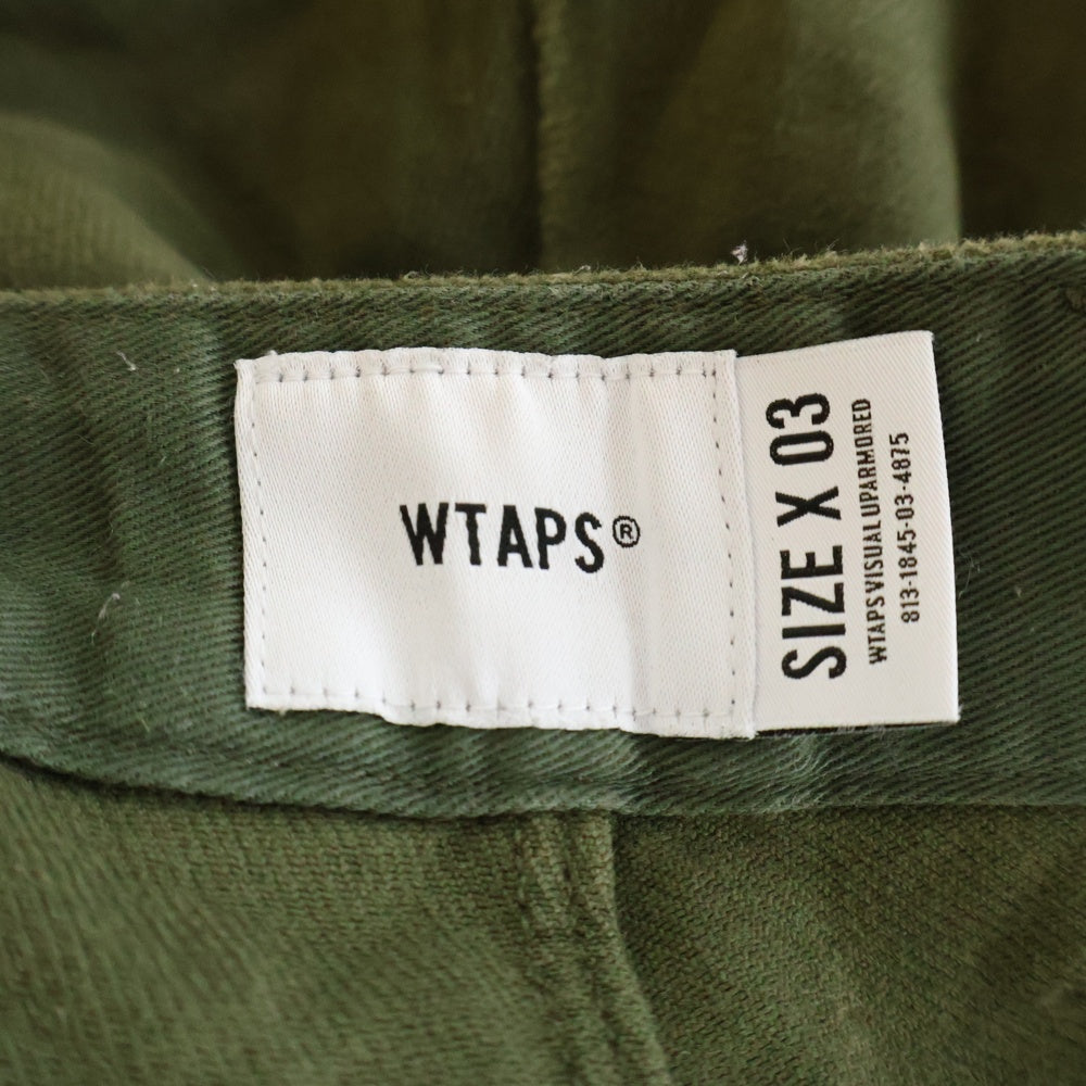 WTAPS(ダブルタップス) 20AW TUCK TROUSERS COTTON FLANNEL PANTS タックトラウザーズ コットンフランネルパンツ カーキ202WVDT-PTM03