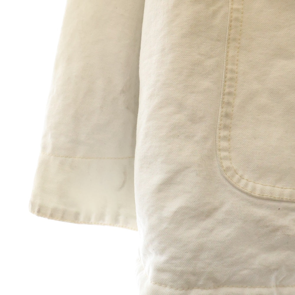 PRADA(プラダ) 24AW White Cotton Jacket ホワイト コットン ジャケット ヴィンテージ加工 カバーオール SGC675