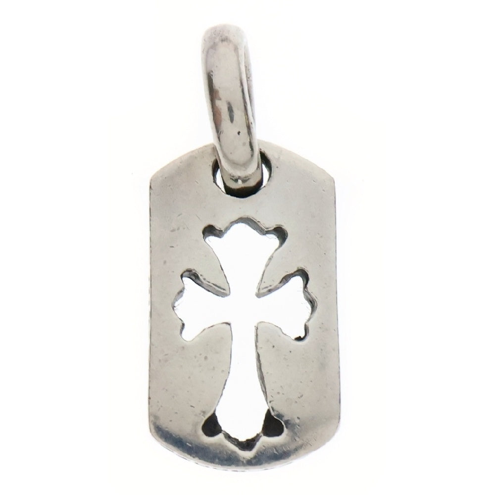 CHROME HEARTS(クロムハーツ) DT TNY CO CRS タイニーカットアウトクロスドッグタグ チャーム ペンダントトップ シルバー BCA252