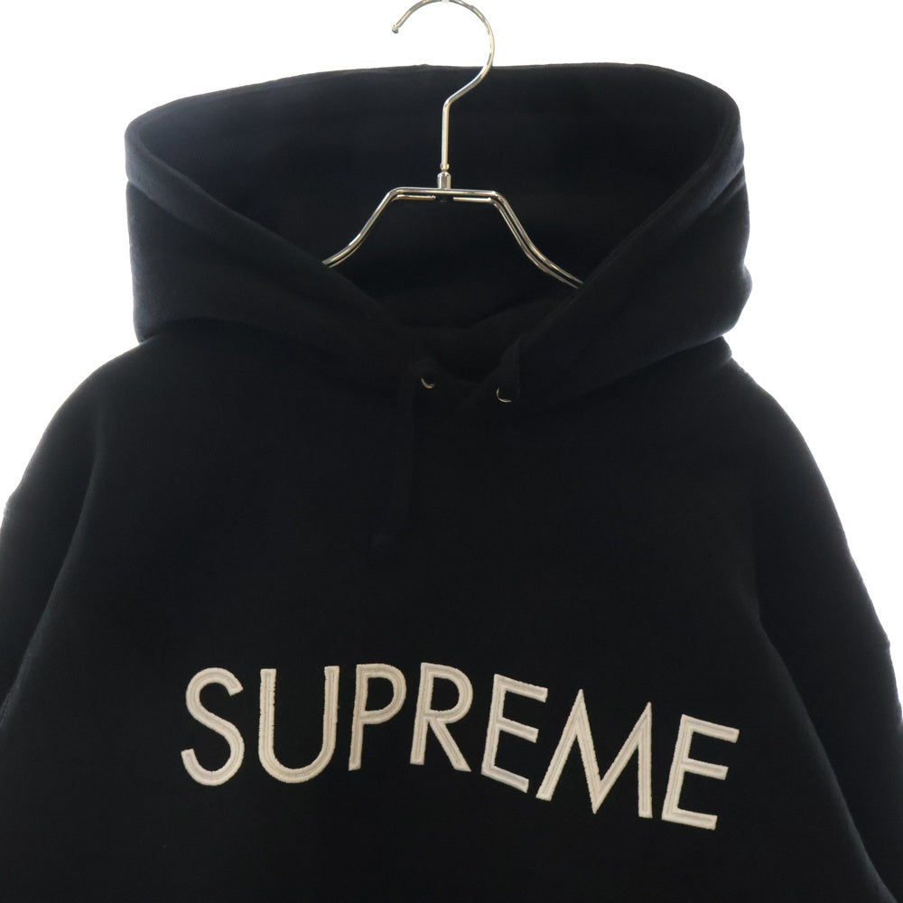 SUPREME(シュプリーム) 22AW Capital Hooded Sweatshirt キャピタル フーデッド スウェットシャツ 長袖 コットン フーディ プルオーバー パーカー ブラック